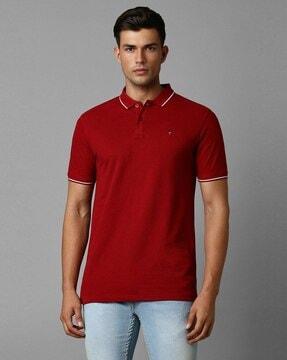 men slim fit cotton polo t-shirt