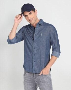 men slim fit cotton shirt