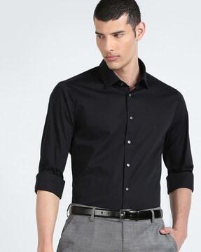 men slim fit cotton shirt