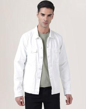 men slim fit cotton truck jacket