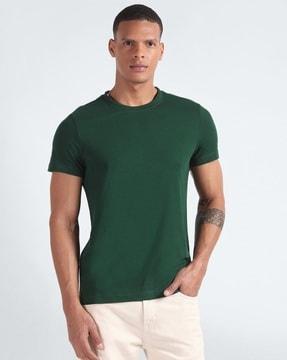 men slim fit crew-neck cotton t-shirt