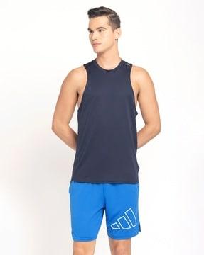 men slim fit crew-neck singlet