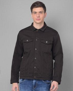 men slim fit denim jacket