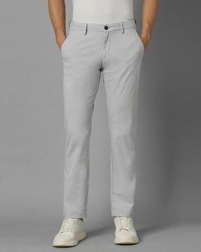 men slim fit flat-front chinos