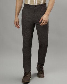 men slim fit flat-front chinos