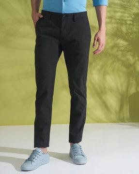 men slim fit flat-front chinos