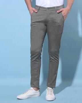 men slim fit flat-front chinos