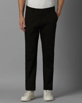 men slim fit flat-front chinos