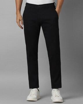 men slim fit flat-front chinos