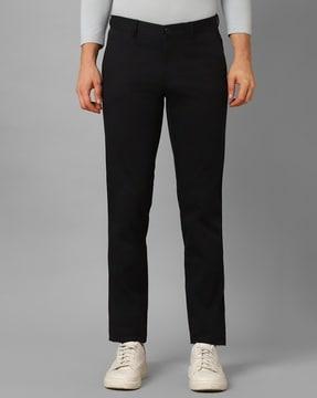 men slim fit flat-front chinos