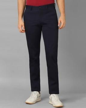 men slim fit flat-front chinos