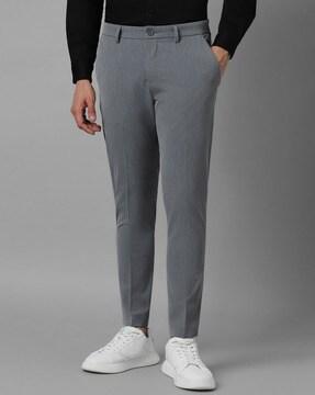 men slim fit flat-front chinos