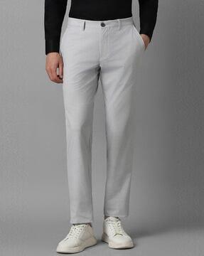 men slim fit flat-front chinos