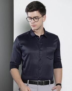 men slim fit formal shirt