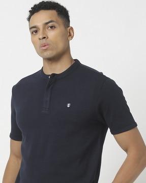 men slim fit henley t-shirt