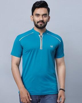 men slim fit henley t-shirt