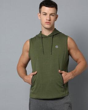 men slim fit hooded t-shirt