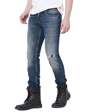 men slim fit jeans with 5-pocket styling