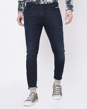 men slim fit jeans with 5-pocket styling