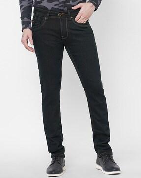 men slim fit jeans with 5 pocket-styling