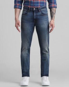 men slim fit jeans with 5-pocket styling