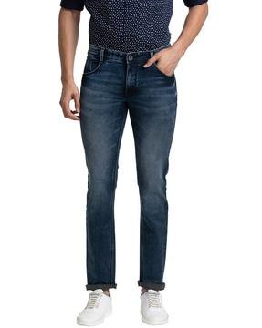 men slim fit jeans with 5-pocket styling