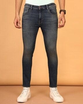 men slim fit jeans with 5-pocket styling