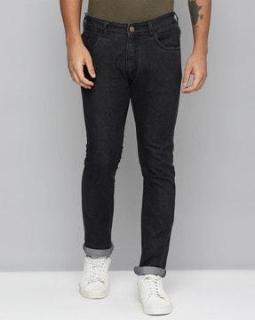 men slim fit jeans with 5-pocket styling