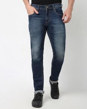 men slim fit jeans with 5-pocket styling