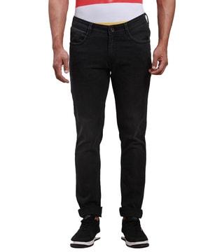 men slim fit jeans with insert pockets