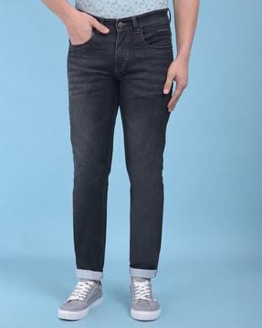 men slim fit jeans with insert-pockets