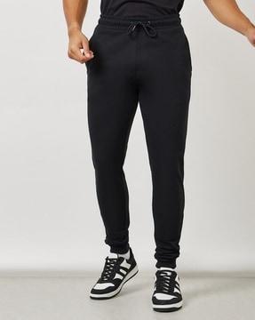 men slim fit joggers with drawstring waist