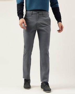 men slim fit mid-rise chinos