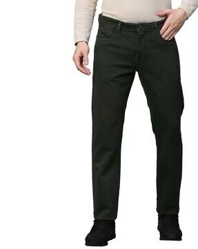 men slim fit pants with insert pockets