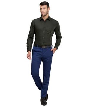 men slim fit pants with insert pockets