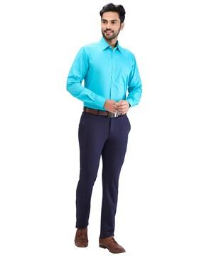 men slim fit pants with insert pockets