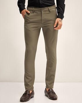 men slim fit pants with insert pockets