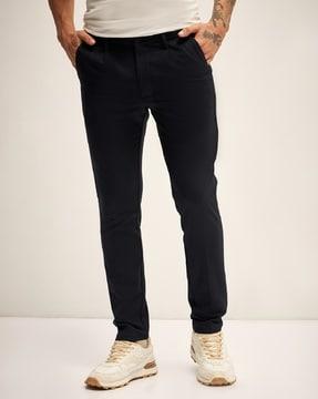 men slim fit pants with insert pockets