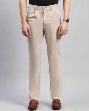 men slim fit pleated trousers