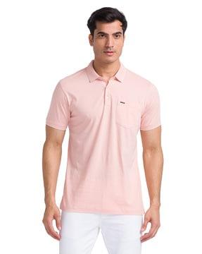 men slim fit polo t-shirt with collar neck