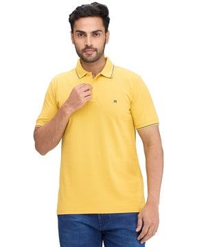 men slim fit polo t-shirt with contrast tipping