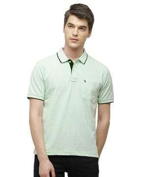 men slim fit polo t-shirt with patch pocket