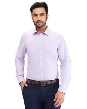 men slim fit shirt with cutaway collar