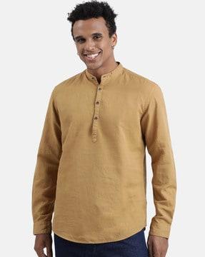 men slim fit short kurta