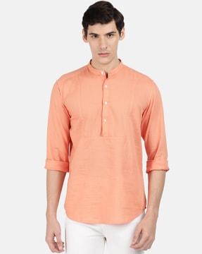 men slim fit short kurta