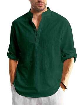 men slim fit short kurta