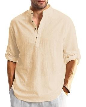 men slim fit short kurta