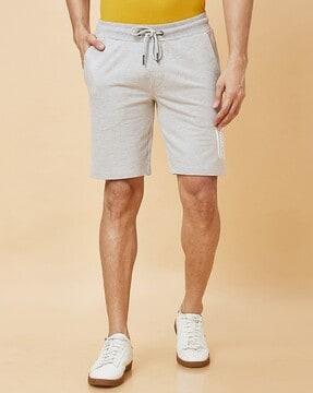 men slim fit shorts with drawstring waist