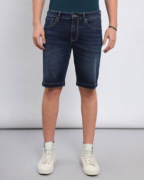 men slim fit shorts with insert pockets