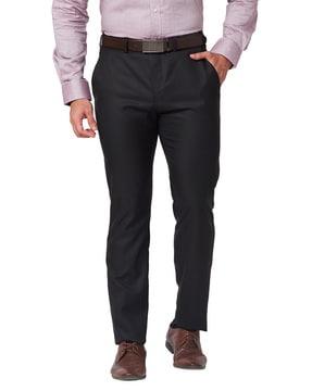 men slim fit trousers with insert pockets with insert pockets